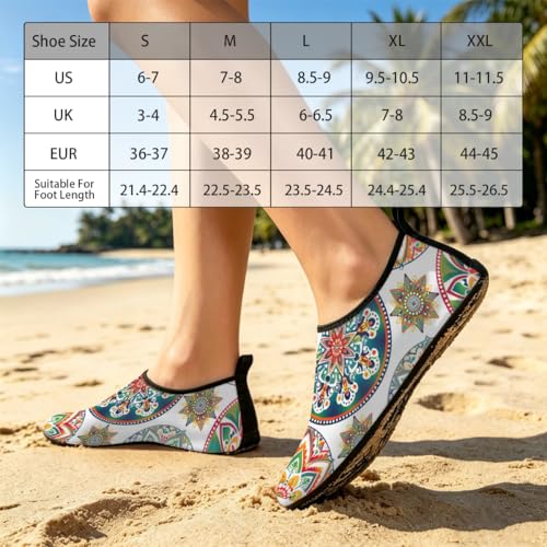 Calcetines acuáticos de playa con patrón bohemio para surf y yoga 3