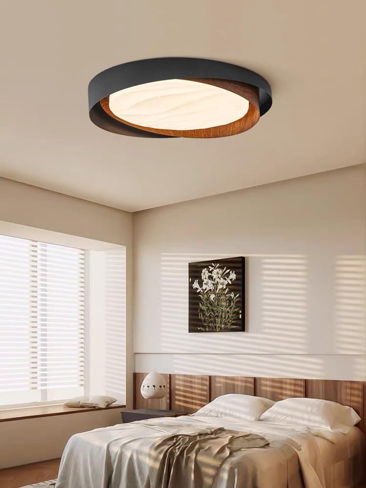 Oświetlenie Sufitowe LED / 15,7-calowa Okrągła Lampa Sufitowa Do Montażu Podtynkowego, 3000 K / 4000 K / 6000 K, 32 W (ziarno Drewna) Nowoczesne Oprawy Oświetleniowe Do Przedpokoju Do Przejść