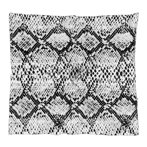 Pattern Snake Skin Fashion Hair Scarf Lightweight Silk Feeling Head Scarf Square Bandanas for Women 23.6×23.6 Inches