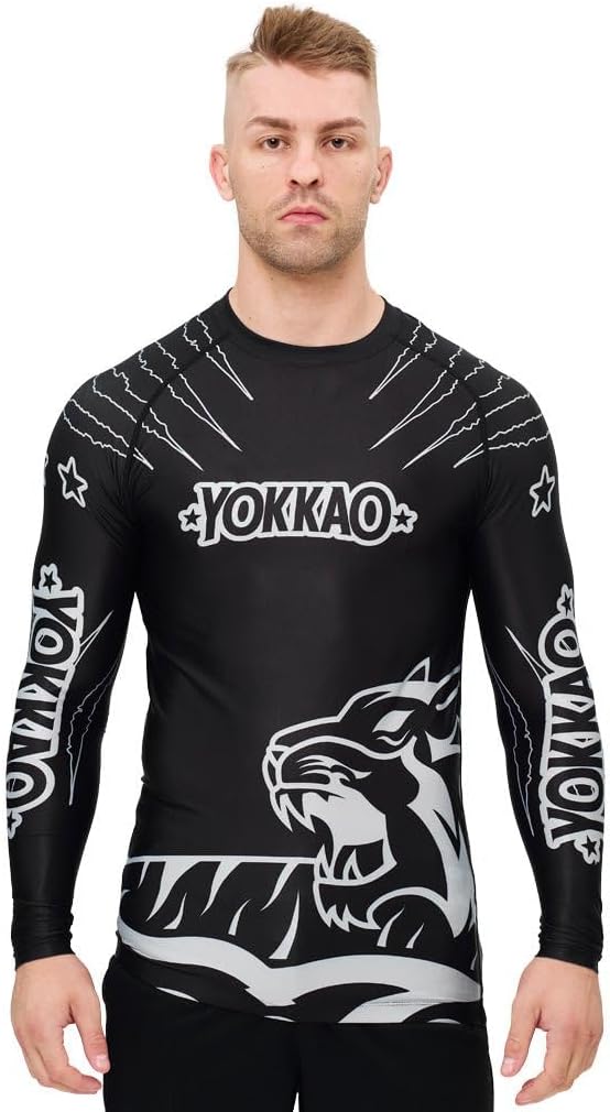 YOKKAO Long & Short Sleeve Compression Rashguard Shirt for Men – MMA | Gym Training Top – Quick Dry | Stretch Fabric