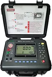 Medidor de Isolamento Digital de 10 Kv, Testador de Resistência de Isolamento e Megôhmetros, Multímetro de Resistência de Alta Tensão com Taxa de Absorção e Medição de Índice de Polarização