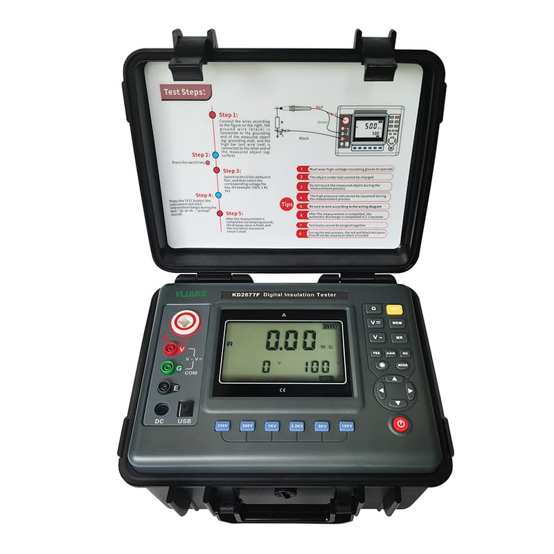 10KV Digital Insulation Meter Insulation Resistance Tester and megohmmeters High Voltage Resistance Multimeter with Absorption Ratio and Polarization