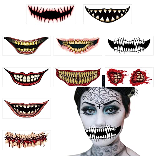 Rianpesn Adesivo Bocca Pagliaccio - 10 Adesivi