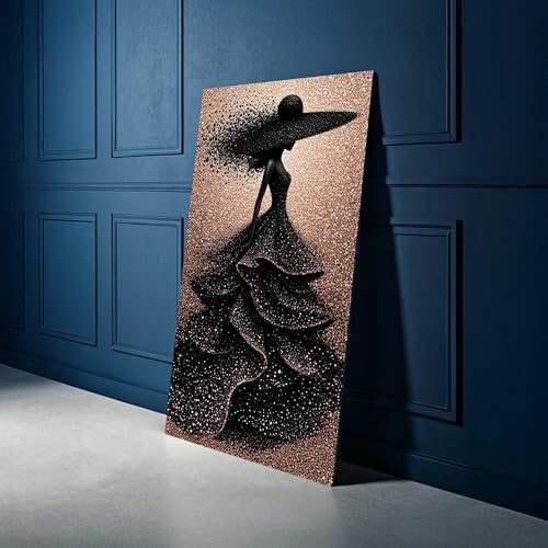 Tableau sur toile grand chapeau pour un salon glamour et chic