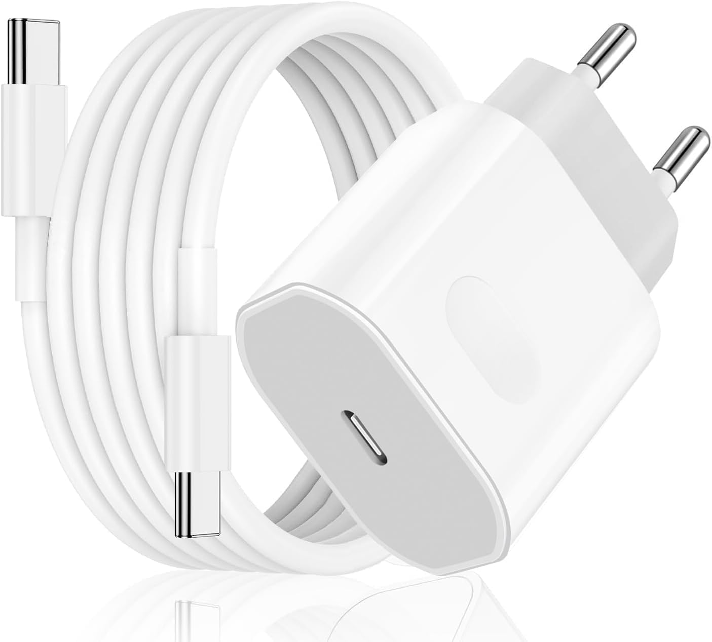 Caricatore USB C 40W per iPhone 17/17 Pro/17 Pro Max/17 Air, iPhone 16/15, USB C Caricabatterie Alimentatore Presa Spina Veloce con Cavo 2M