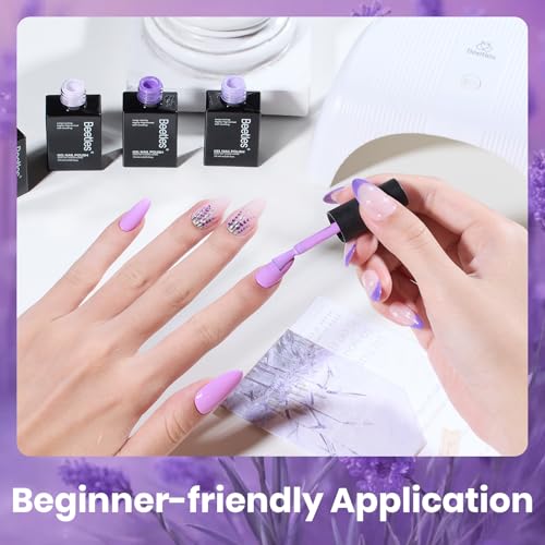 Image of Beetles Purple Gel Polish Set, Violet Letter Collecion, 6 Purple Colors