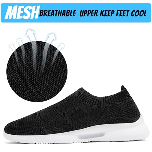 Image of Men's Running Shoes Lightweight Breathable Athletic Sneakers Non Slip Comfortable Walking Tennis Shoes for Gym Workout