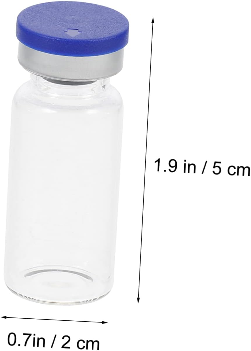 LIFKOME 100pcs Essential Oil Vials Glass Sample Bottles Lids Refillable for Experiments and Storage