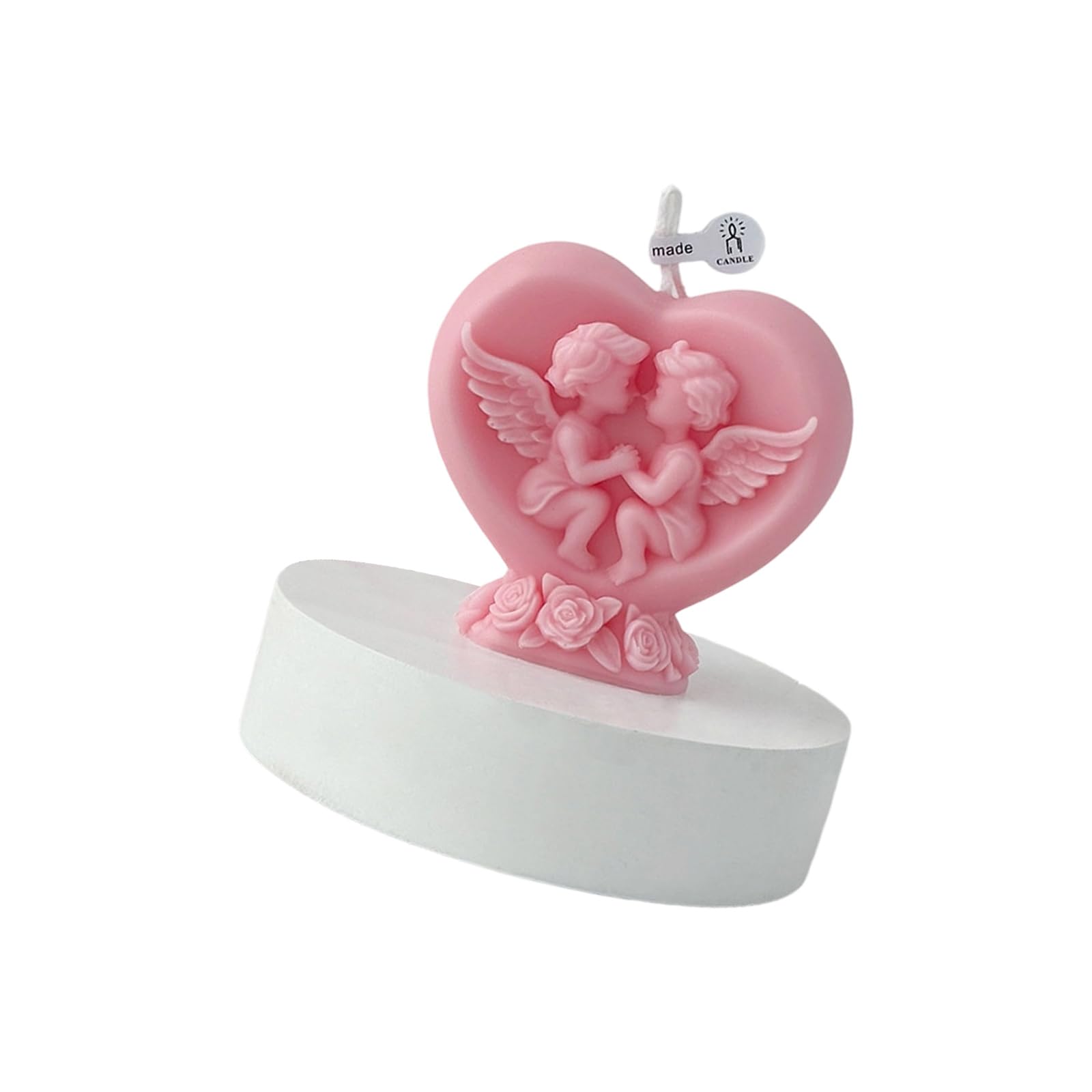 Hsioluted Soys Waxes Decorative for Meditations Stress Relief Table Decorations Photo Props Angel Heart Shape Scented Soys Waxes Decorative
