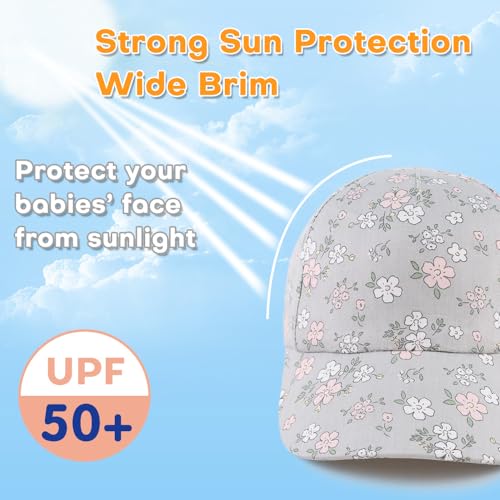 Peecabe Plain Toddler Baseball Hat Unisex Cotton Kids Trucker Hat Adjustable Baby Boys Sun Caps Girls Baseball Cap 1-5Y3