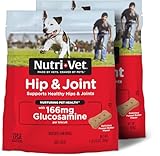 Nutri-Vet Hip & Joint Biscuits for Dogs, Tasty Glucosamine Treat, Puppy Supplements, Dog Joint Supplement, Small Sized Biscuit with 166mg Glucosamine, Puppy Essentials, 16 oz (Pack of 2)
