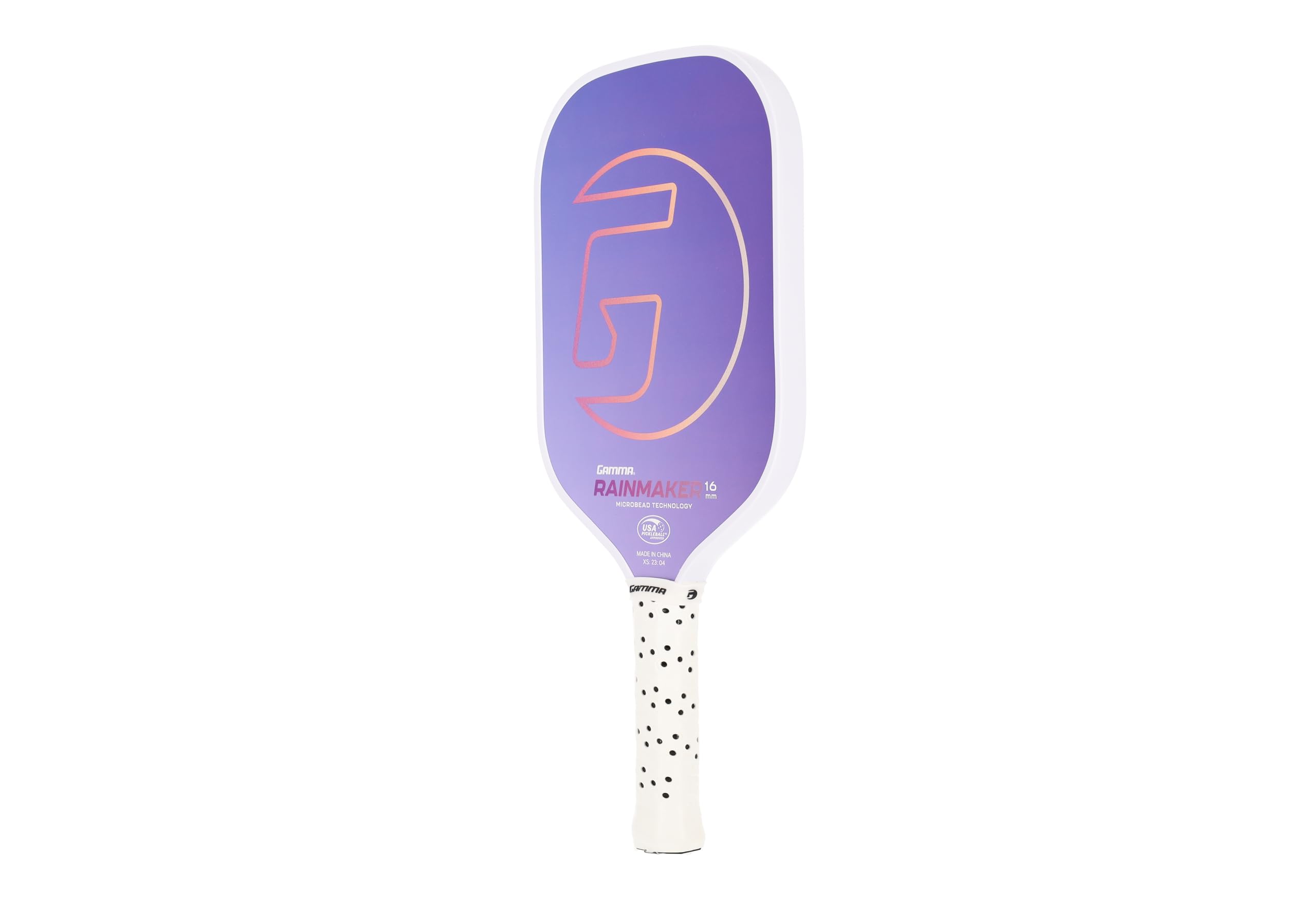 Gamma Rainmaker Pickleball-Paddel – leicht, großer Sweetspot, Mikroperlen-Karbonfaser-Gesicht für mehr Spin und Kontrolle, anpassbares Schwunggewicht, 16 mm und erhältlich in 6 Farben