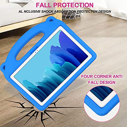 KINGSKEEN-Funda-Protectora-para-Samsung-Galaxy-Tab-A7-de-104-2020-SM-T500T505EVA-a-los-Golpes-deFunda-proteccion-Infantil-con-asa-y-Correa-para-el-Hombro-integradas-Bolsas-Bandolera-Blue