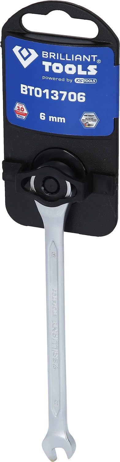 BRILLIANT TOOLS BT013706 Klucz oczkowy z grzechotką, 6 mm [Powered by KS TOOLS]