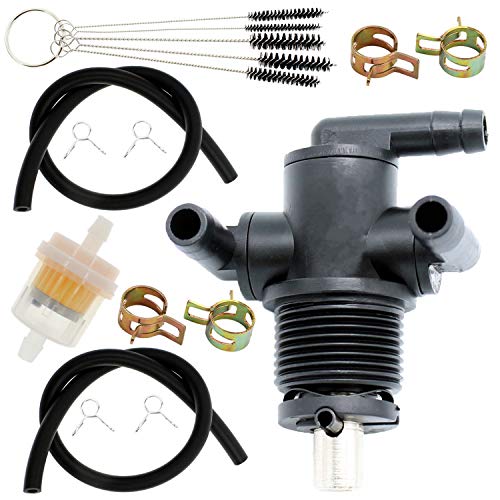 QAZAKY 3-Way Fuel Shut Off Valve Petcock Compatible with Polaris 7052161 ATP ATV Magnum Ranger Sportsman Trail Blazer Boss Worker Xpedition Xplorer 325 330 335 400 425 500 600 700