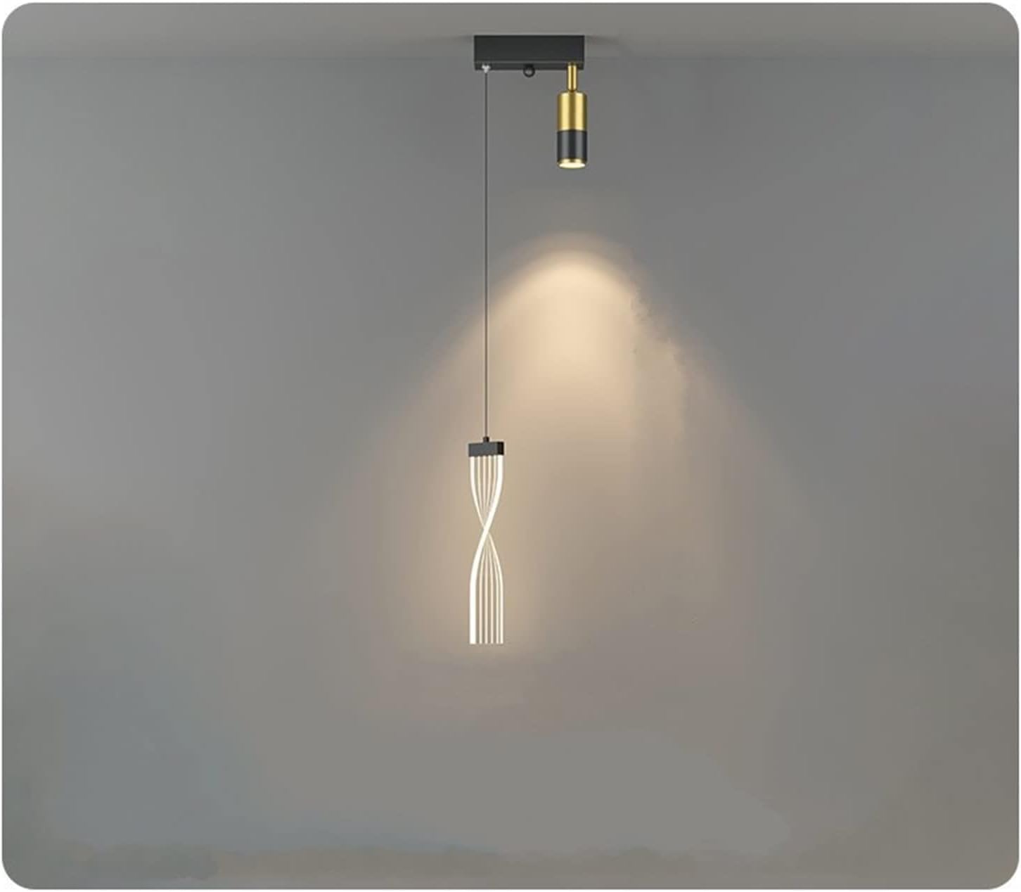 Gold Light Luxury Room Master Bedroom Head of A Bed Small Chandelier Modern Minimalist Net Red Simple Long Line Restaurantc