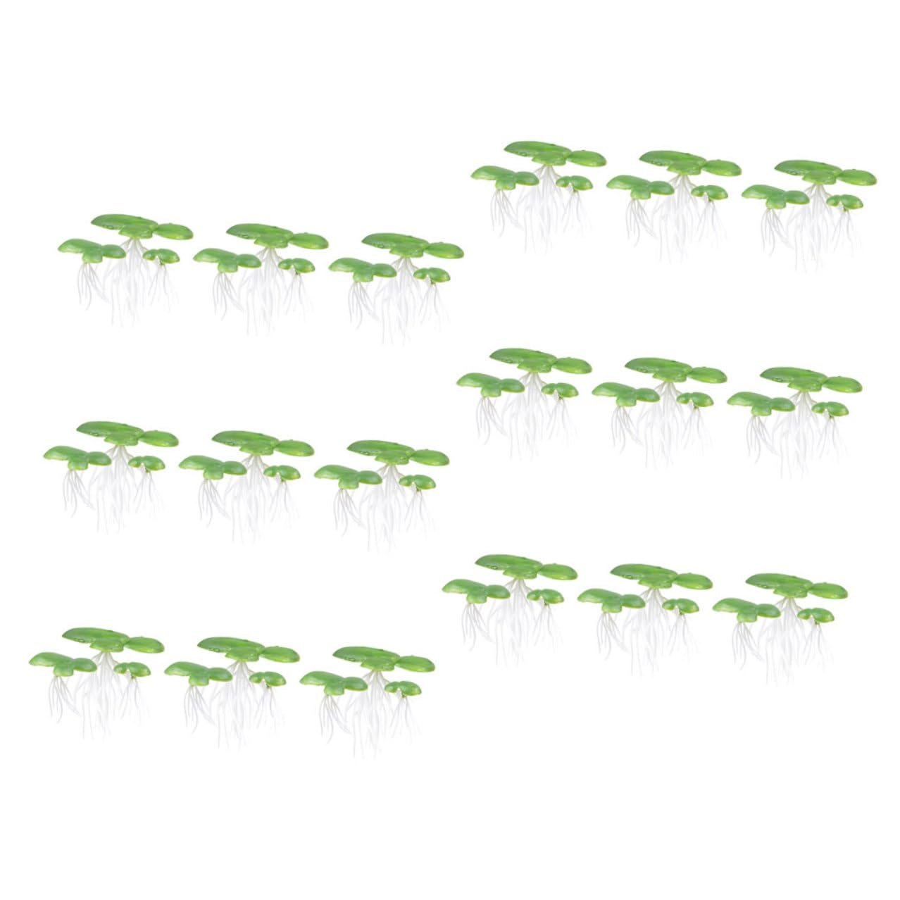 54pcs Mini Fake Duckweed Aquarium Floating Plants Simulation Water Grass Tank Decor Artificial Leaf Plants Fish Tank Accessories
