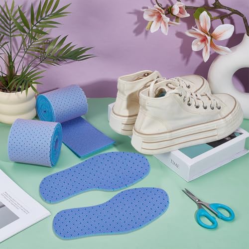 Plantillas de espuma para calzado azul 4 piezas Diy ajustables miniatura 4