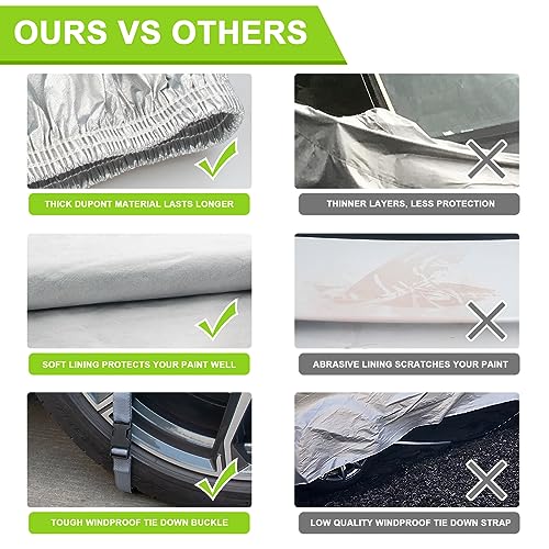 Car Cover Fit For Suvs 193"-208" Car Cover Waterproof All Weather Car Covers For Automobiles Uv Protection Car Covers Snow Resistant Outdoor Full Exterior Covers #TOP5