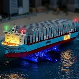 Brickshining LED Lighting Compatible with LEGO Maersk Dual-Fuel Container Vessel 40955 - JUST Lights,Light Kit Compatible with LEGO 40955,NOT Included The Model