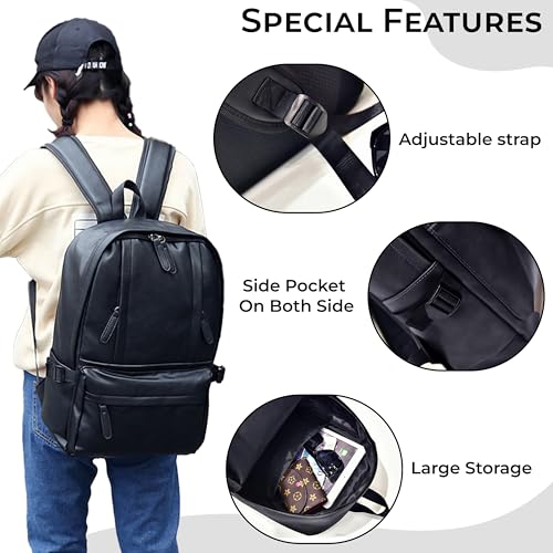 Image of Kraptick Multi-functional Backpack-Waterproof Laptop Backpack, Office Bag with PU Leather Design, Professional Bag for Laptops and Work, Durable and Stylish Bags for Travel