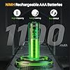 AAA Rechargeable Batteries with Charger,Battery Charger AA/AAA,Triple A Batteries Rechargeable Battery,3A High Capacity Solar Batteries 8 Pack 1100mAh 1.2V,Fast Charger for NiMH/Lithium Battery #4