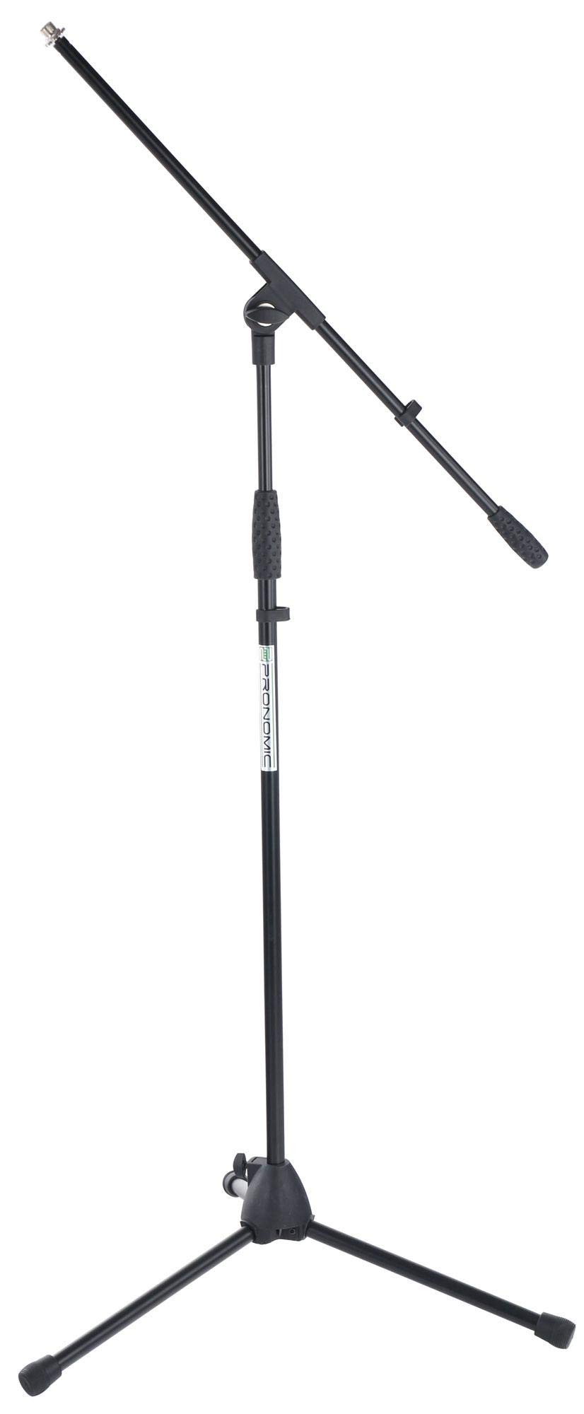 Pronomic MS-116 Pied Microphone avec Perche Trépied Stable Noir