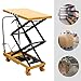 Mouhtfao Hydraulic Scissor Lift Table, Industrial, Steel, Polyurethane, 330LBS Load-Bearing, 45In Lift Height, 4 Wheels, Yellow