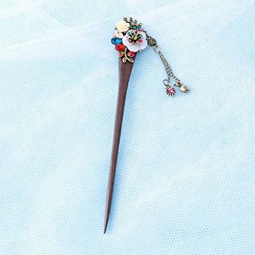 PIXNOR Bastões de Cabelo Vintage Com Pauzinhos de Cabelo de Madeira Borla para Pãezinhos. Grampo de