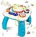 IGO GLOBAL Table d'activité pour bébé, tambour de bébé Tableau d'apprentissage musical pour enfants, développement précoce et activité de musique de musique, 1er anniversaire cadeaux pour garçons fill
