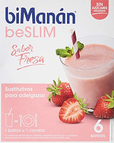 biManán - beSLIM - Sustitutivos para Adelgazar - Batido Fresa - 6uds 330 gr