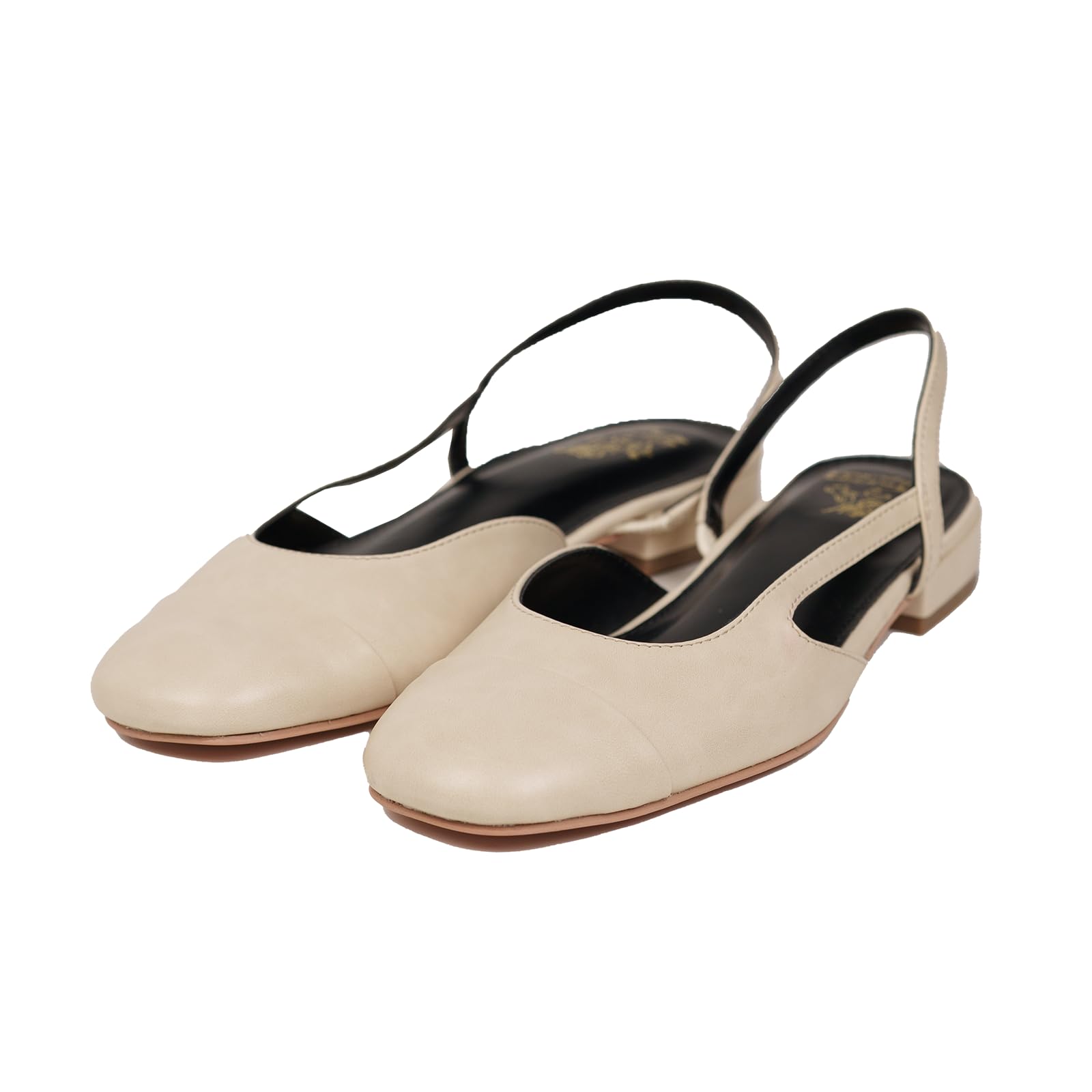 Theater Women Gretas Slingback Flats | Closed-Toe Low-Heel Ballerinas with Cushioned Insole | Elegant Slip-On Design for Office, Travel & Smart Casual Styling