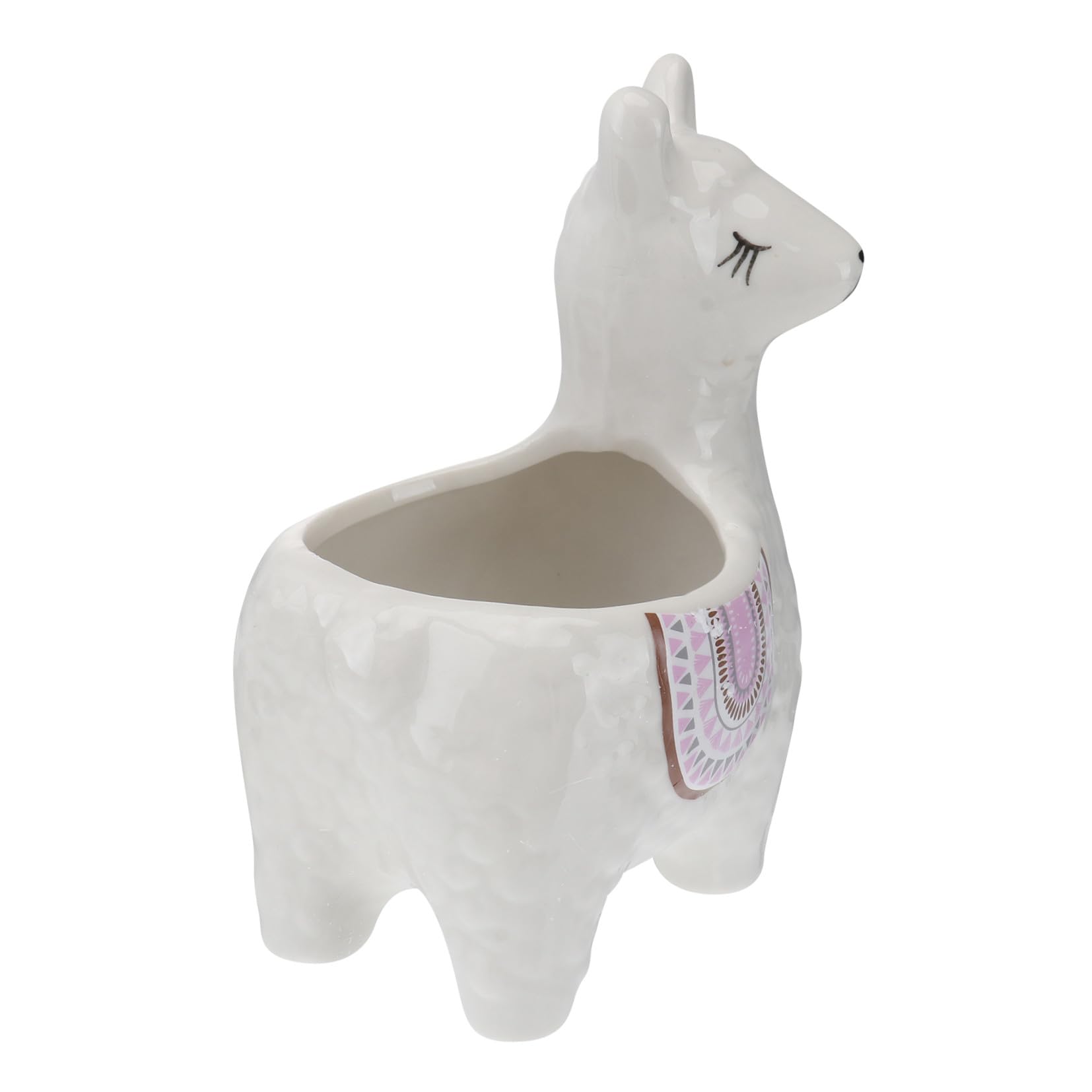 Pot de fleurs alpaga céramique blanche idée cadeau originale déco bureau