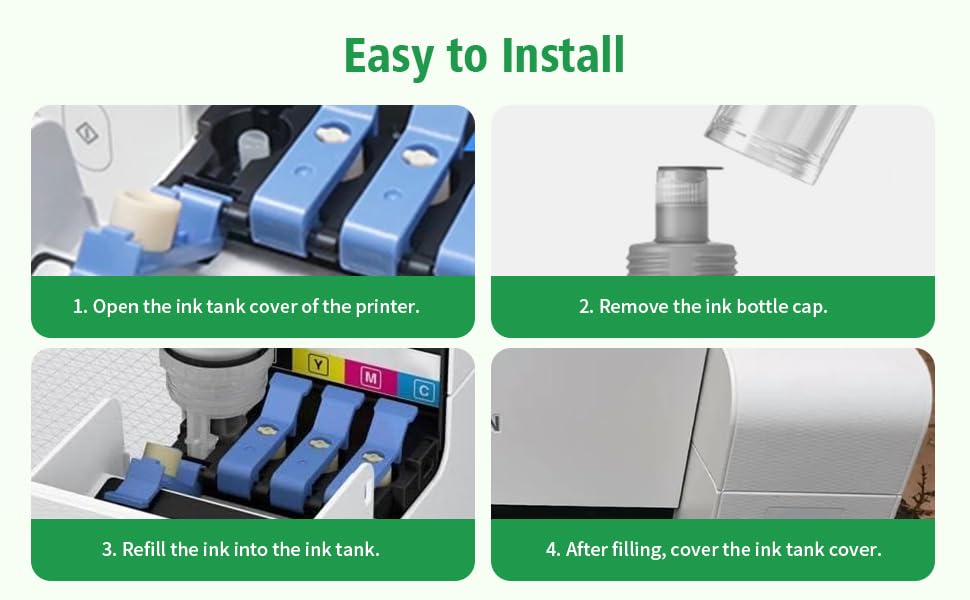 Image of KOSH GI-71 Refill Ink Compatible for Canon G1020,G2020,G2021,G2060,G3020,G3021,G3060 Printers (3, Black Pack of 3)