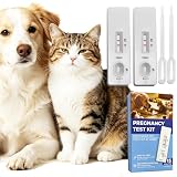 Dog Pregnancy Test Kit at Home (2 PCS) for Female Pet/Cat Mating,Pet Dog Breeding Urine Canine Pregnancy Test Vet Alternative Urine Based Pee, Higher Accurate 10-15 Minute Results no Blood Painless
