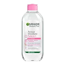 Garnier SkinActive Acqua Micellare Tutto in 1, Per Pelli Sensibili, 100% del Trucco Rimosso, Pelle Detersa e Idratata per 12H, Senza Residui e Senza Risciacquo, Con Micelle e Glicerina, 400 ml