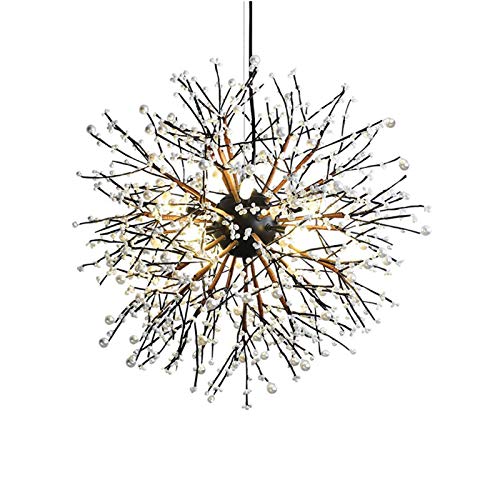 Lampe Suspendue Spoutnik Moderne, Plafonnier de Feu d'Artifice Satellite avec Prise G4