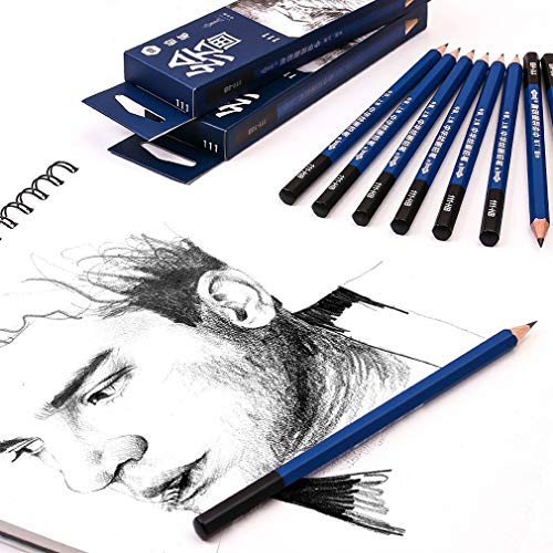 Lápices de dibujo YYMIYU Sketch 12B para arte 12 pzas miniatura 3