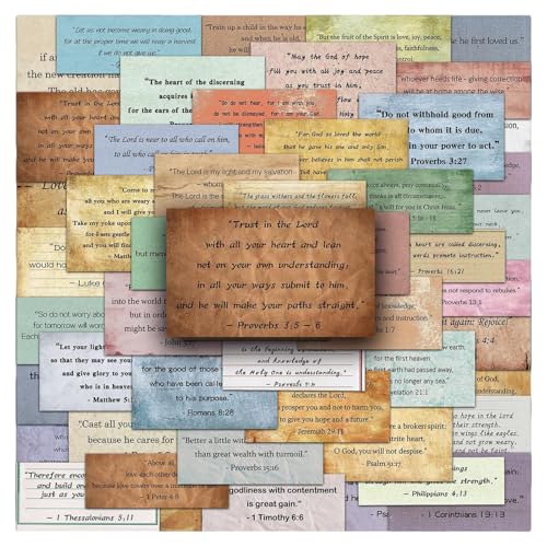 URYVAIW Lot de 50 Autocollants Vintage avec Citations, Stickers Rétro Motivation et Amour en Papier Kraft, Décoration pour Bullet Journal, Scrapbooking et Cadeaux...