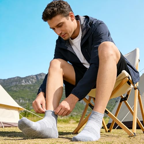 Image of 3 Pairs 90% Merino Wool Ankle Socks, Thin All-Season Casual Soft Breathable for Men Women