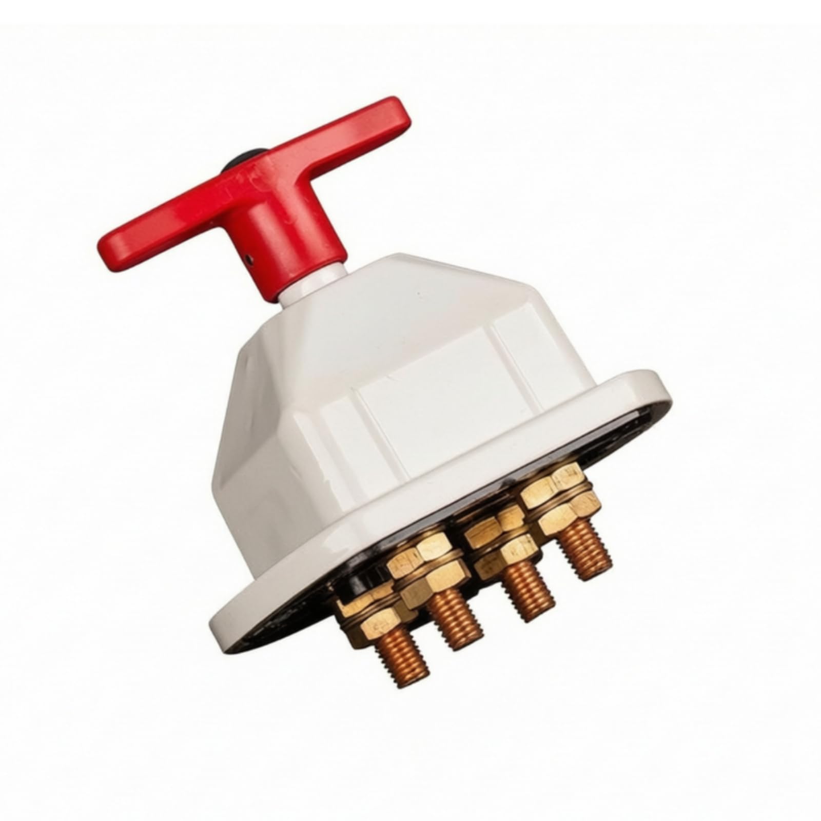 harayaa Interruptor de Desconexión de Batería 300A Cortacorriente Seccionador Interruptor Principal Mando T Visible y Carcasa Blanca Aislada Apto para