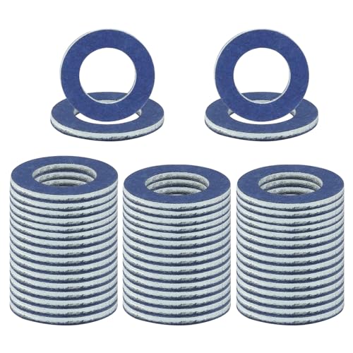 Image of Waziaqoc 50 PCS Oil Drain Plug Gaskets, Washer Crush Seal Replacement, Aluminum M12 Crush Washer Oil Drain Plug for OEM 9043012031Cars Truck Vehicle