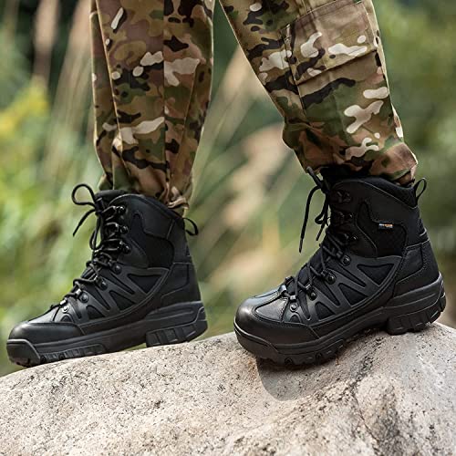 Image of FREE SOLDIER Men's Waterproof Tactical Hiking Boots Military Work Boots Combat Boots