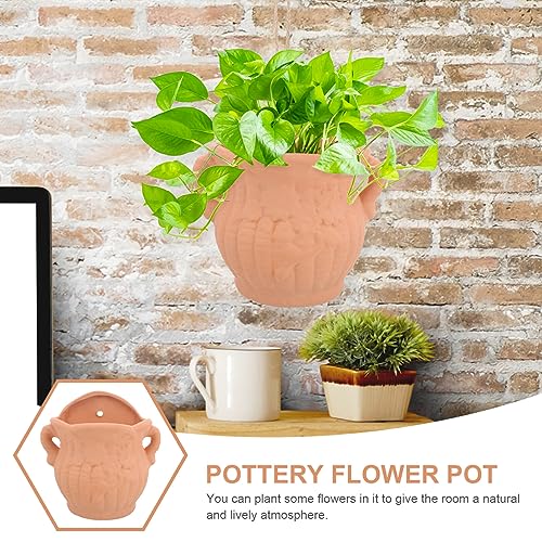 Ganazono 331919XT3D9 Wall Hanging Planter Wall Planters For Outdoor Plants Terracotta Planter Balcony Plant Planters Wall Mounted Planter Outdoor Garden Pots Railing Flower Pot Hydroponics Pottery Clay thumb #4