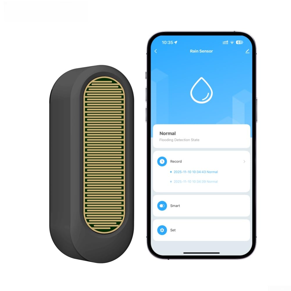 Zigbee Sensore di pioggia intelligente per rilevamento pioggia wireless per esterni, sensore di pioggia intelligente, impermeabile, avvisi di pioggia in tempo reale, collegamento intelligente del