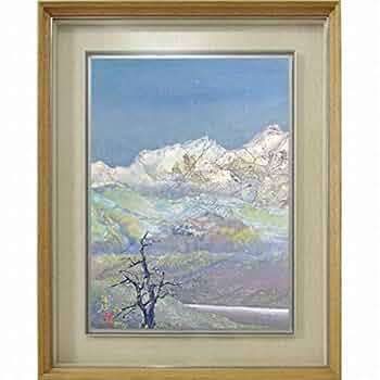 雨の山湖」絵画 油絵 F8 雨の山湖」絵画 油絵 F8 雨の