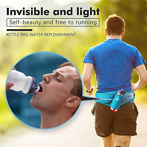 Belt Bag Multifunctional Bum Bag Water Resistance Breathable Waist Bag with Bottle Holder for Running, Hiking, Cycling, Climbing, Camping Travel, Black-e849, Running - Image 4