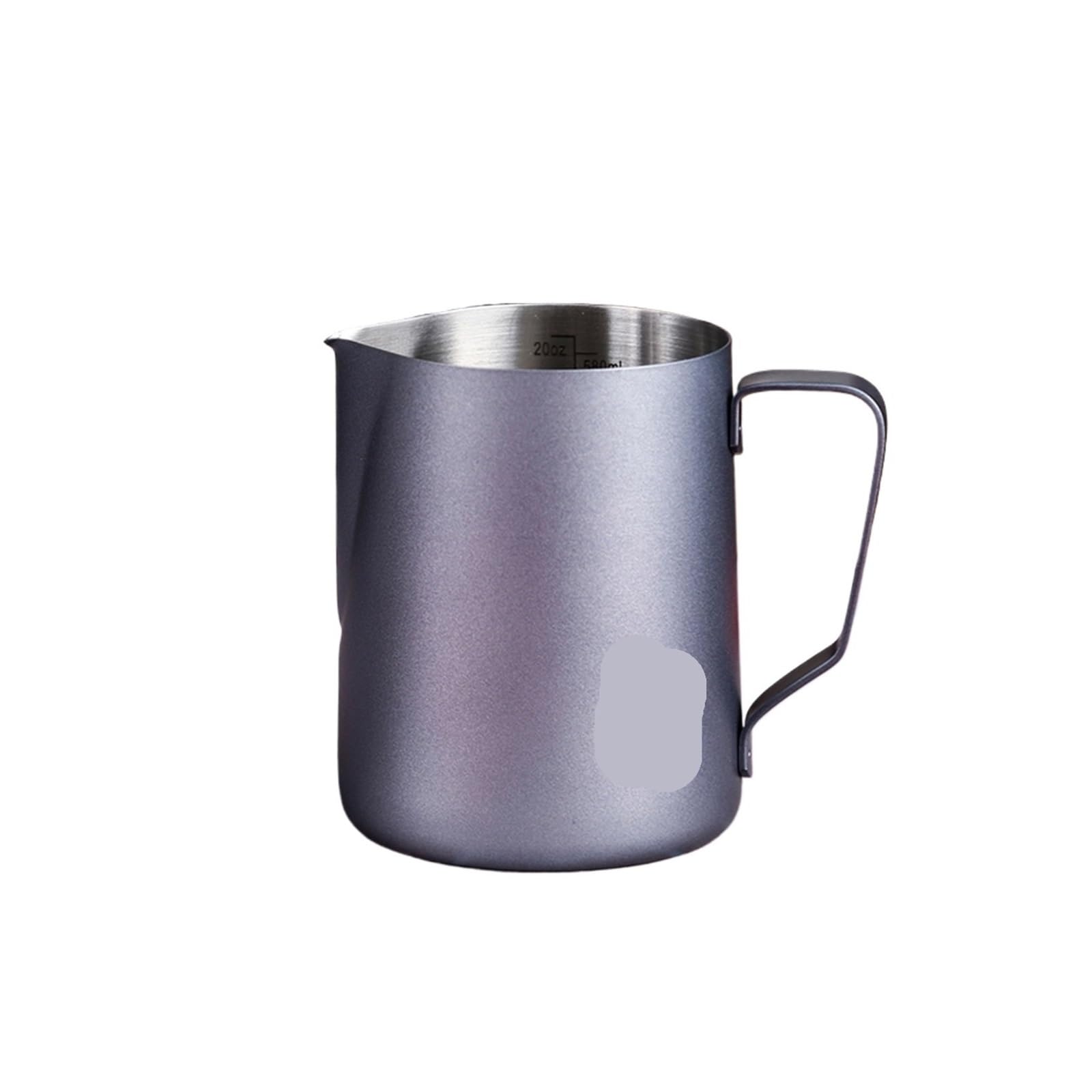 Jarra for espumar leche con pico puntiagudo, taza artística de acero inoxidable 350ml/600ml(Blue 350ml)