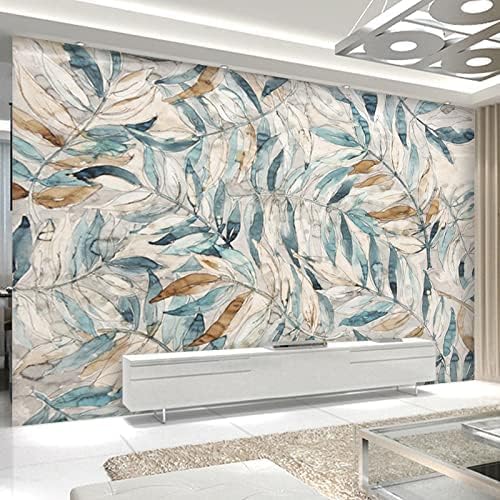 Papier peint 3D salon chambre déco murale vintage feuilles 200x140