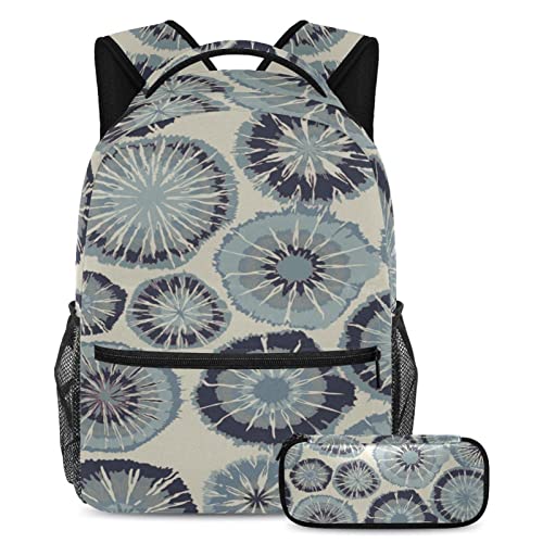 Sac à dos de voyage abstrait avec porte-bouteille et trousse pour filles et garçons